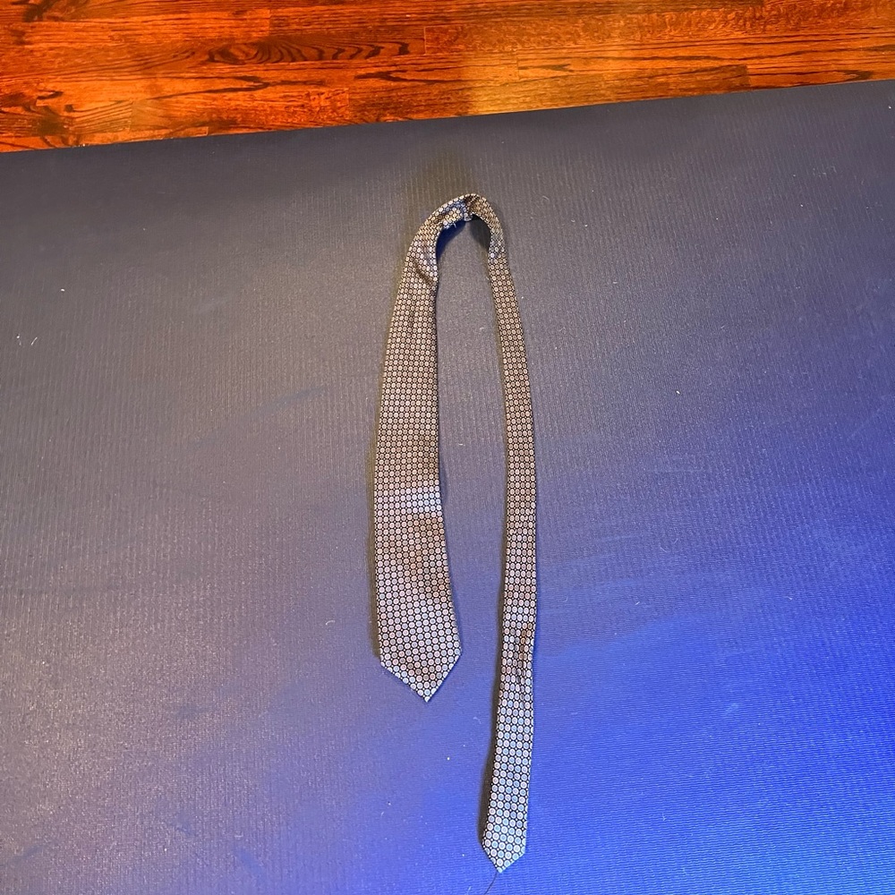 Blue Pattern Silk Neck Tie from Daniel De Fassion Studio